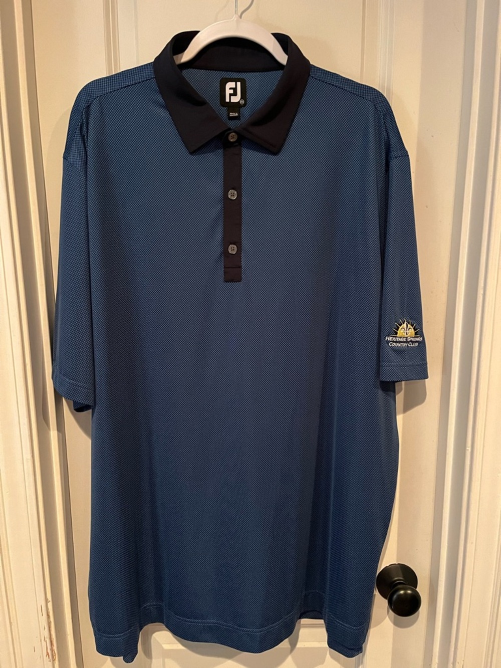 FootJoy Men's Blue Short-Sleeve Golf Polo